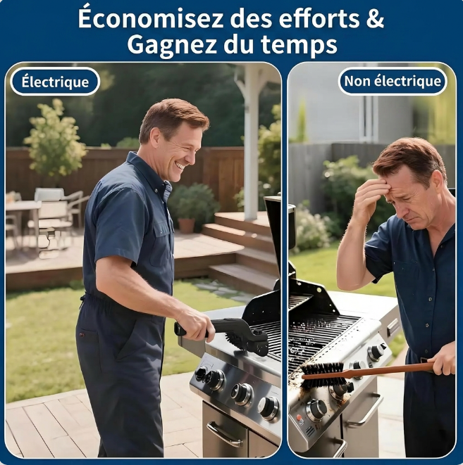 Brosse BBQ Électrique 2-en-1